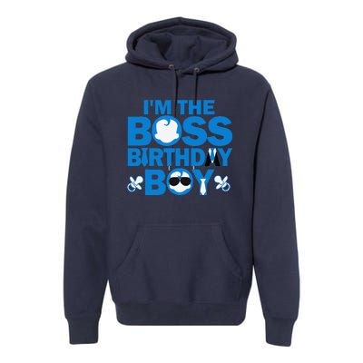 Im The Boss Birthday Baby Family Party Decorations Premium Hoodie