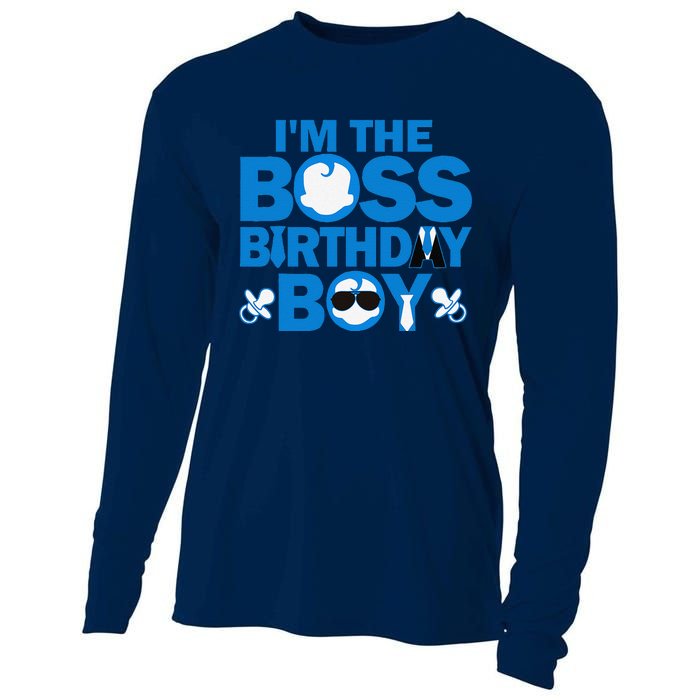 Im The Boss Birthday Baby Family Party Decorations Cooling Performance Long Sleeve Crew