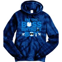 Im The Boss Birthday Baby Family Party Decorations Tie Dye Hoodie