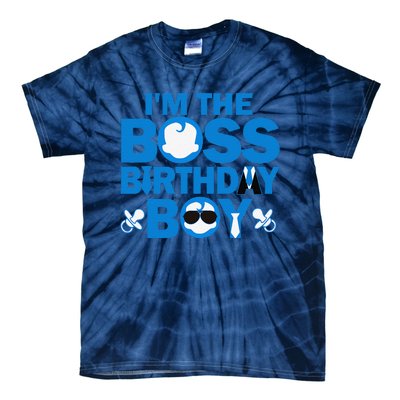 Im The Boss Birthday Baby Family Party Decorations Tie-Dye T-Shirt