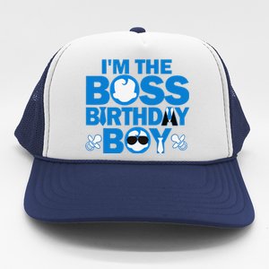 Im The Boss Birthday Baby Family Party Decorations Trucker Hat