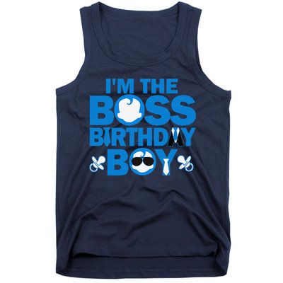 Im The Boss Birthday Baby Family Party Decorations Tank Top