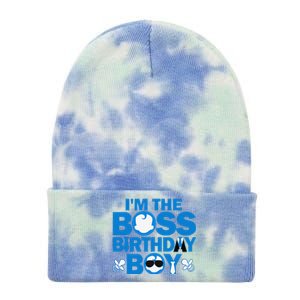 Im The Boss Birthday Baby Family Party Decorations Tie Dye 12in Knit Beanie