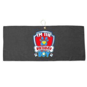 Im The Birthday Boy Dog Paw Family Matching Large Microfiber Waffle Golf Towel