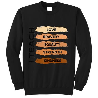 I Teach Black History Month Melanin Afro African Teacher Sweatshirt