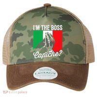 IM The Boss Capiche Funny Italian Nonno Nonna Saying Legacy Tie Dye Trucker Hat