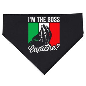 IM The Boss Capiche Funny Italian Nonno Nonna Saying USA-Made Doggie Bandana