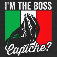 IM The Boss Capiche Funny Italian Nonno Nonna Saying Adult Drive Performance Visor
