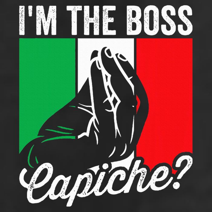 IM The Boss Capiche Funny Italian Nonno Nonna Saying Adult Drive Performance Visor