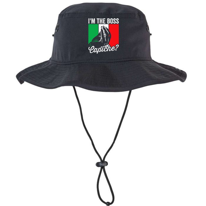 IM The Boss Capiche Funny Italian Nonno Nonna Saying Legacy Cool Fit Booney Bucket Hat