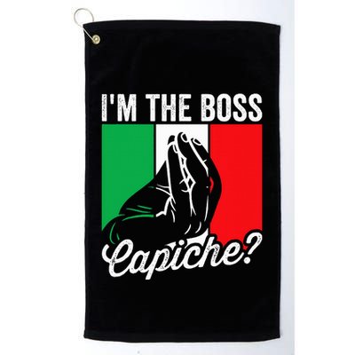 IM The Boss Capiche Funny Italian Nonno Nonna Saying Golf Towel