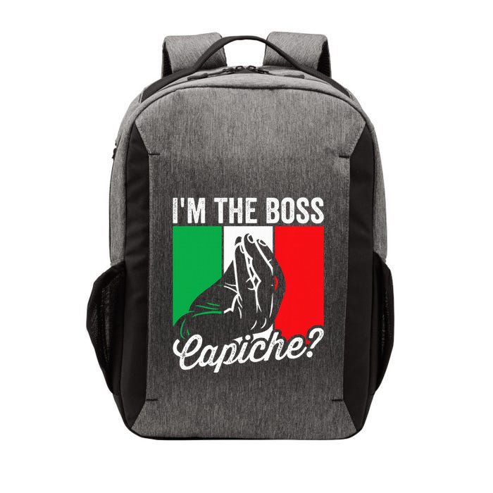 IM The Boss Capiche Funny Italian Nonno Nonna Saying Vector Backpack