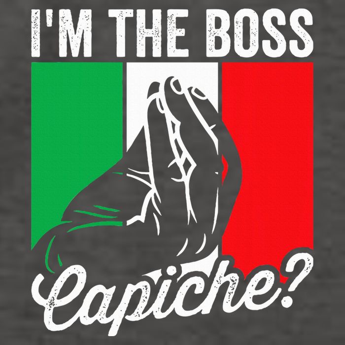 IM The Boss Capiche Funny Italian Nonno Nonna Saying Vector Backpack