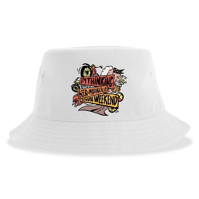 I'm Thinking Beer And Motorcycle Kinda Weekend Sustainable Bucket Hat