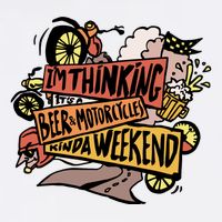 I'm Thinking Beer And Motorcycle Kinda Weekend Women's V-Neck T-Shirt