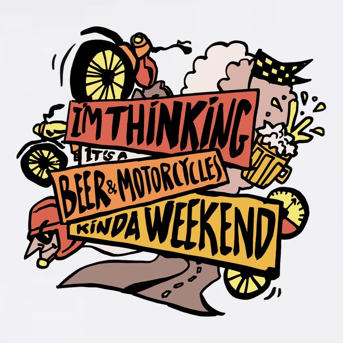 I'm Thinking Beer And Motorcycle Kinda Weekend Women's V-Neck T-Shirt