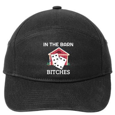 In The Barn Euchre Score Card Game Design 7-Panel Snapback Hat