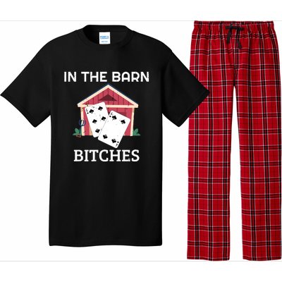 In The Barn Euchre Score Card Game Design Pajama Set