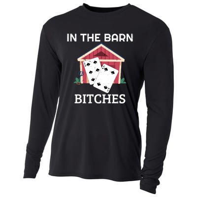 In The Barn Euchre Score Card Game Design Cooling Performance Long Sleeve Crew