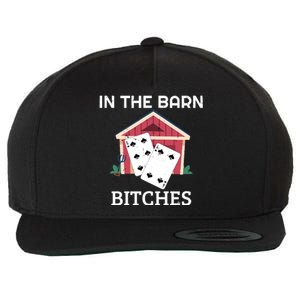 In The Barn Euchre Score Card Game Design Wool Snapback Cap