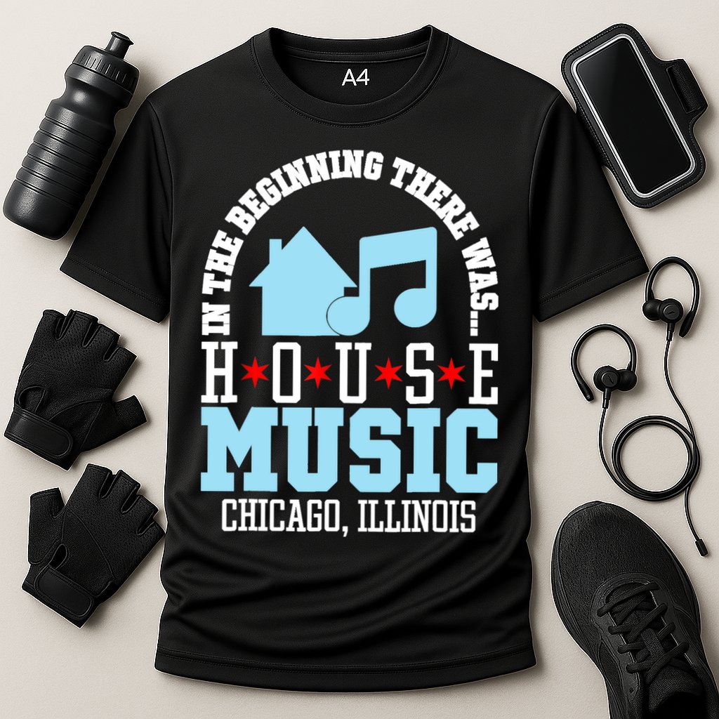 In The Beginning There Was House Chicago House Music DJ Performance Shirt