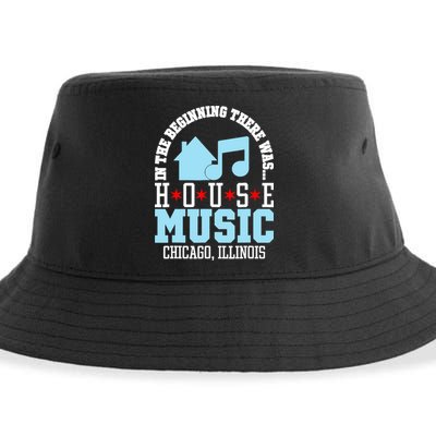 In The Beginning There Was House Chicago House Music DJ Sustainable Bucket Hat