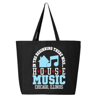 In The Beginning There Was House Chicago House Music DJ 25L Jumbo Tote