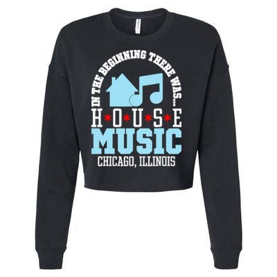 In The Beginning There Was House Chicago House Music DJ Cropped Pullover Crew