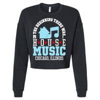 In The Beginning There Was House Chicago House Music DJ Cropped Pullover Crew