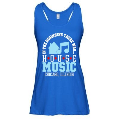 In The Beginning There Was House Chicago House Music DJ Ladies Essential Flowy Tank