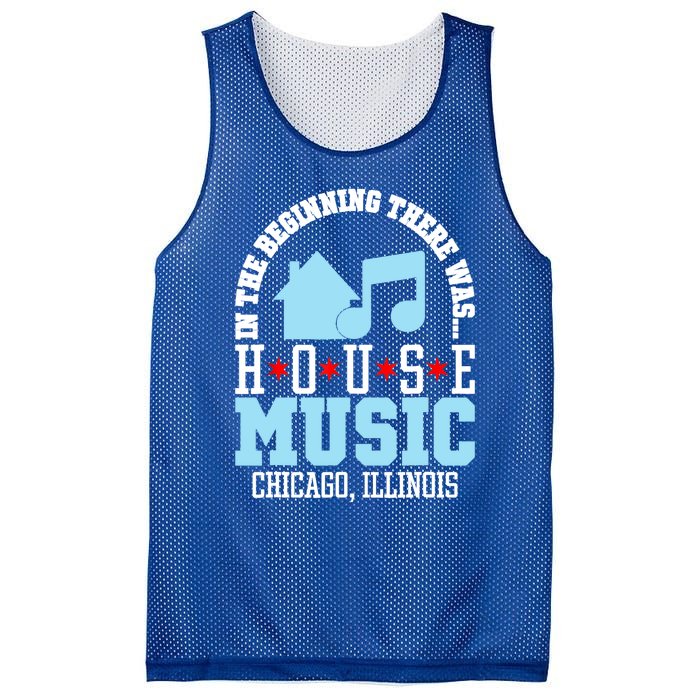 In The Beginning There Was House Chicago House Music DJ Mesh Reversible Basketball Jersey Tank