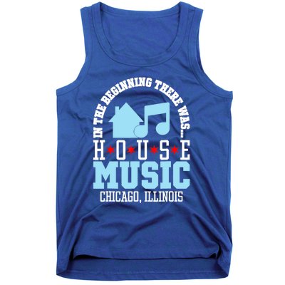 In The Beginning There Was House Chicago House Music DJ Tank Top