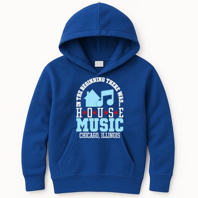 In The Beginning There Was House Chicago House Music DJ Kids Hoodie