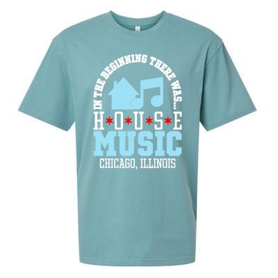 In The Beginning There Was House Chicago House Music DJ Sueded Cloud Jersey T-Shirt