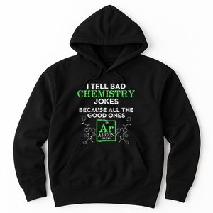 I Tell Bad Jokes Argon Funny Chemistry Joke Hoodie