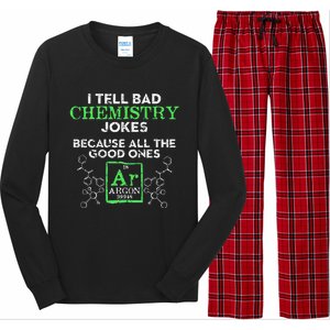 I Tell Bad Jokes Argon Funny Chemistry Joke Long Sleeve Pajama Set