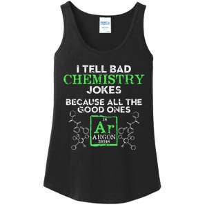 I Tell Bad Jokes Argon Funny Chemistry Joke Ladies Essential Tank