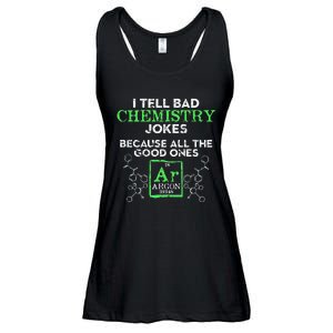 I Tell Bad Jokes Argon Funny Chemistry Joke Ladies Essential Flowy Tank