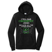 I Tell Bad Jokes Argon Funny Chemistry Joke Women's Pullover Hoodie