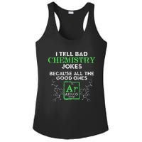 I Tell Bad Jokes Argon Funny Chemistry Joke Ladies PosiCharge Competitor Racerback Tank