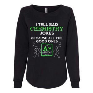 I Tell Bad Jokes Argon Funny Chemistry Joke Womens California Wash Sweatshirt