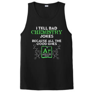 I Tell Bad Jokes Argon Funny Chemistry Joke PosiCharge Competitor Tank