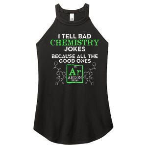 I Tell Bad Jokes Argon Funny Chemistry Joke Women's Perfect Tri Rocker Tank