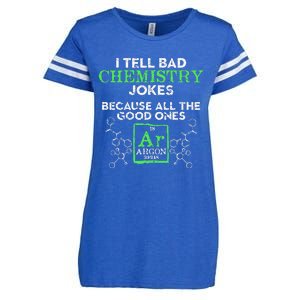 I Tell Bad Jokes Argon Funny Chemistry Joke Enza Ladies Jersey Football T-Shirt