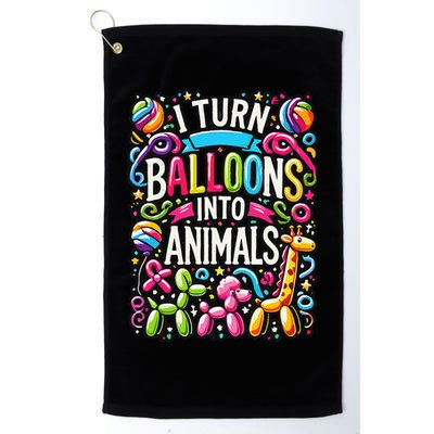 I Turn Balloons Into Animals Birthday Party Balloon Artist Golf Towel
