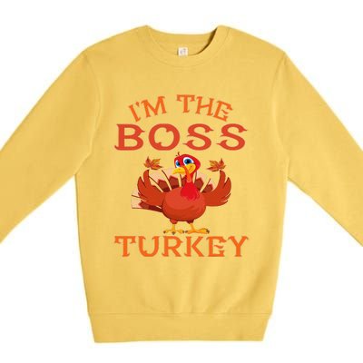 IM The Boss Turkey Matching Group Design Premium Crewneck Sweatshirt