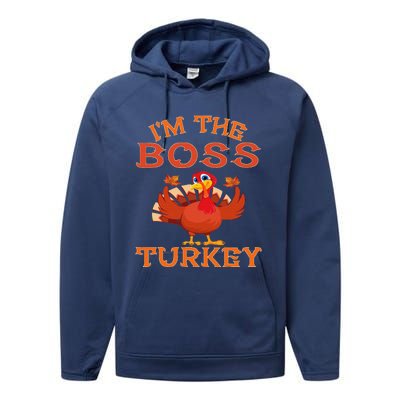 IM The Boss Turkey Matching Group Design Performance Fleece Hoodie