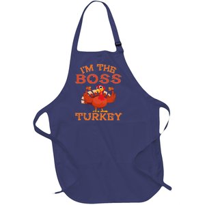 IM The Boss Turkey Matching Group Design Full-Length Apron With Pockets