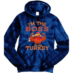 IM The Boss Turkey Matching Group Design Tie Dye Hoodie