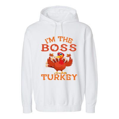 IM The Boss Turkey Matching Group Design Garment-Dyed Fleece Hoodie